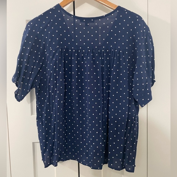 NWT Nordstrom Madewell Polkadot Button Down Blouse size M - Picture 2 of 3